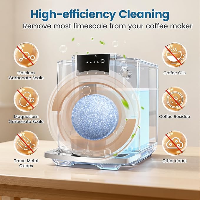 CPLIKE 24 Tablets Coffee Machine Cleaning Tablets Compatible with Jura Automatic Coffee Centers Machines, High Efficiency Cleaning and Longer Life Span, Park# 64308