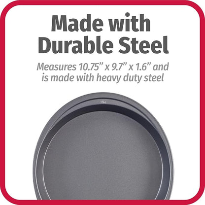 GoodCook Everyday Nonstick Steel Round Cake Pan, 9", Gray (Pack of 2)