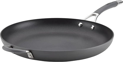 Circulon - 83906 Circulon Radiance Hard Anodized Nonstick Frying Pan / Fry Pan / Hard Anodized Skillet with Helper Handle - 14 Inch Large Skillet, Gray