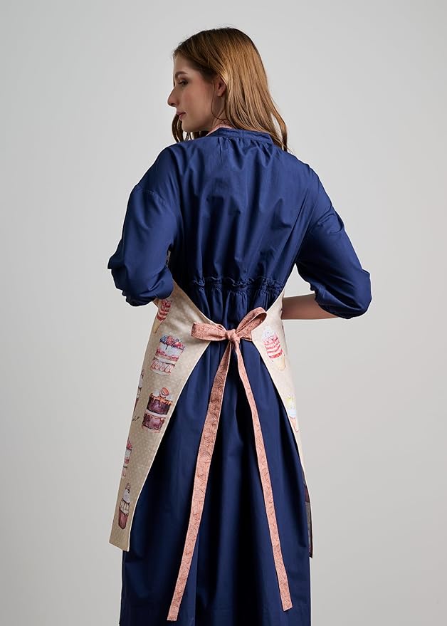 Maison d' Hermine 100% Cotton Apron for women with Pocket Kitchen Chef Apron for Men Cooking Spring Summer