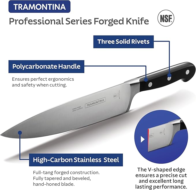 Tramontina Pro Series Forged 5-Inch Santoku Knife, Japanese Chef Knife
