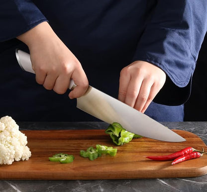 Cangshan ELBERT Series German Steel Forged Chef's Knives (White, 8-Inch)