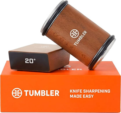 The Original Tumbler Rolling Knife Sharpener™ - Knife Sharpening Made Easy - Knife Sharpener Tool for Kitchen, Outdoor & Utility Knives - 15 & 20° Angles - Ultimate Gift for Father's Day