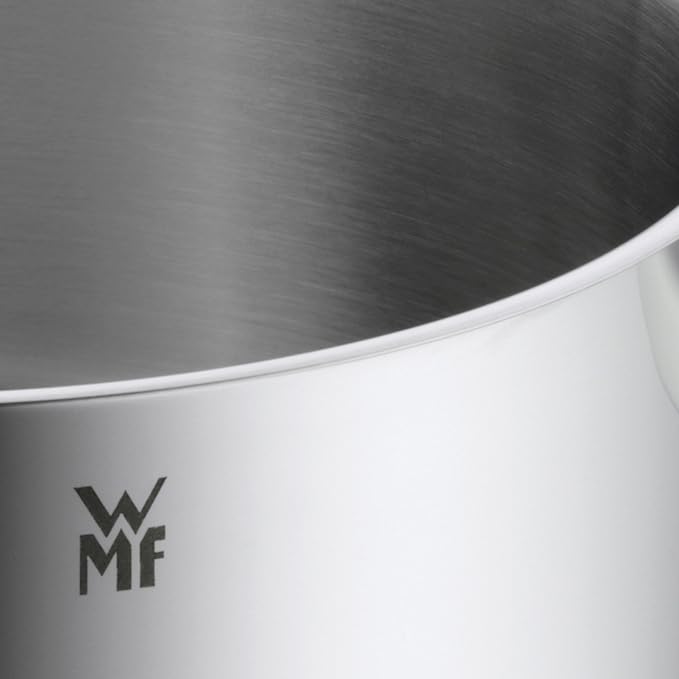 WMF cookware Ø 24 cm approx. 4,1l Function 4 Inside scaling lid - pour off or decant liquids without spilling to keep your dishes and cooker clean. Made in Germany hollow side handles glass lid Cromargan stainless steel brushed suitable for all stove t...