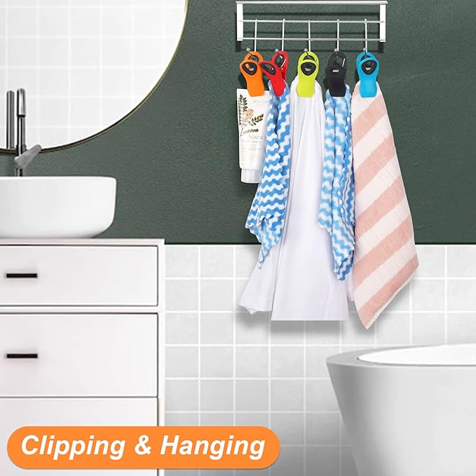 Jetmore 16 Pack Chip Clips Bag Clips, Office Paper Clamps, Multicolor Magnetic Clip for Food Packages, Multipurpose Plastic Clip for Food, Snack, Refrigerator, Kitchen, Paper, Binder Clips