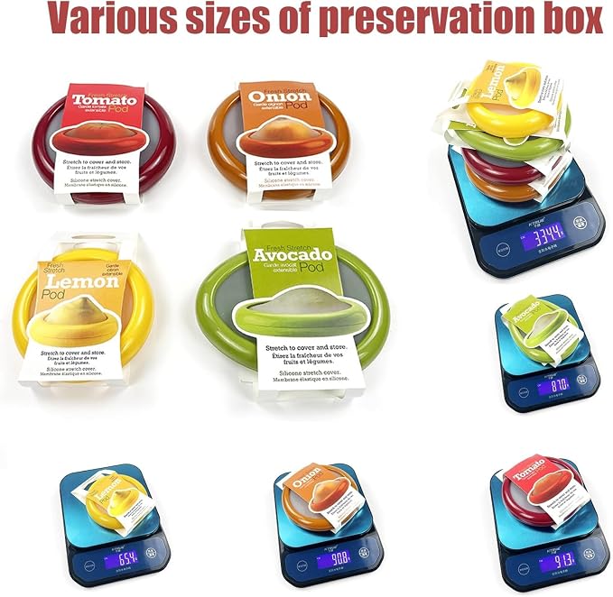 Winb Avocado Saver & Onion Storage Reusable Fruit and Veggie Savers - Ideal for Avocados, Tomatoes, Apples, Garlic, Onions, and More (Avocado saver)