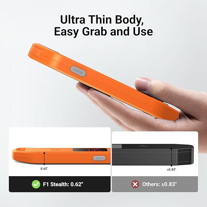 Professional Digital Meat Thermometer, 1 Sec Instant Read, ±0.5℉ Accuracy NIST&NSF Certified Food Thermometer, Auto-Rotate Bright LED Screen, Waterproof Cooking Thermometer for Grill BBQ, Orange