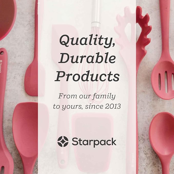 Starpack 'Head Turner' XL Premium Silicone Turner and Slotted Spatula - 13.5" Turning Spatulas High Heat Resistant to 600°F - Silicone Slotted Spatulas for Cooking - Non Stick Rubber Turning Spatula