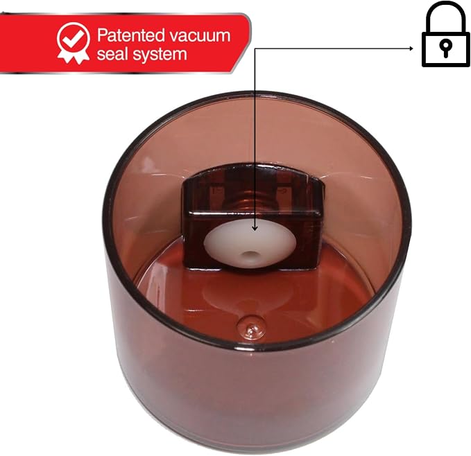 Vitavac - 5g to 20 grams Airtight Multi-Use Vacuum Seal Portable Storage Container for Dry Goods, Food, and Herbs - Coffee Tint
