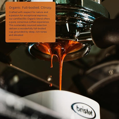 Bristot Organic Ground Espresso – Medium Roast Italian Coffee – For Moka, French Press & Pour Over – 8.8 oz (250g) – USDA Certified