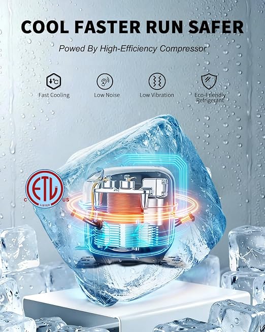 Commercial Ice Maker Machine Head Only, 550lbs/24H ETL Commercial Ice Maker with Self-Cleaning, DOE&CEC Energy-efficient,48 Hours Timer, Stainless Steel Ice Maker for Restaurant Bar Cafe Hotel