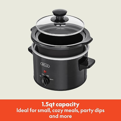 Bella 1.5 QT slow cooker, Black