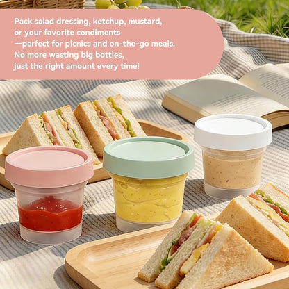ASEVAT 12 Pack 6.67 oz Food Storage Containers with Twist Lids – Leakproof BPA-Free Soup Containers, Microwave/Dishwasher Safe Freezer Containers for Meal Prep, Leftovers & Takeout
