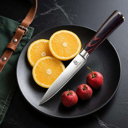 Kitchen Knife Set, 3 Piece Professional Chef Knife Set, High Carbon Stainless Steel Ultra Sharp Blade & Wooden Handle (3 Pcs)