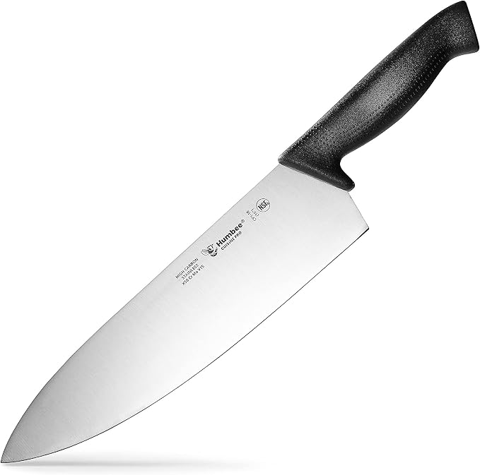 Cuisine Pro 10-Inch Chef Knife – NSF Certified High Carbon Stainless Steel Blade – Extra-Wide Razor-Sharp Edge – Ergonomic Non-Slip Handle – Dishwasher Safe