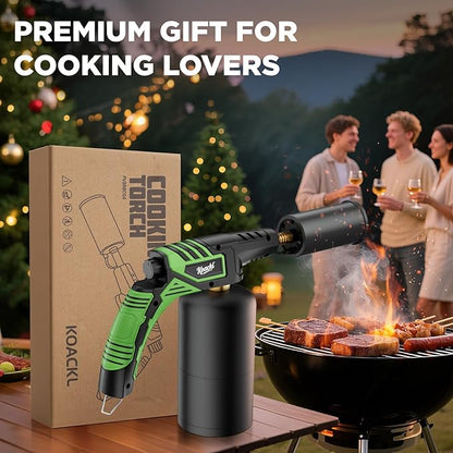 KOACKL Powerful Propane Torch Head 2 Pack, Propane Torch Gun Campfire Starter, Charcoal Lighter, Welding Torch Head for Searing Steak, Soldering, Brazing, Stripping Paint(Tank Not Included)