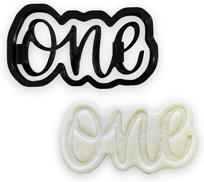 One Word Outline Cookie Cutter with Easy Push Design (4 inch)