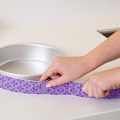 Mity rain 2pcs Cake Strips for Even Baking, Cake Pan Dampen Strips, Super Absorbent Thick Cotton to Keeps Cake More Level, Bake Even Strip Cake Baking Supplies