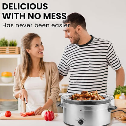 OLESBUR Slow Cooker Liners, 13"x21", 10 Count, Fits 3-8 Quarts, Disposable Pot Liners Compatible with Crockpot, Oval Large Size, BPA-Free Cooking Bags, Kitchen Accessories, Cook with Ease