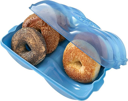 Touch Up Cup Bagel Fresh Holder Container Bread Storage Keeper Saver, Airtight and Reusable, BPA-Free, As Seen On Shark Tank Products, Pack of 1, Holds 6 Bagels