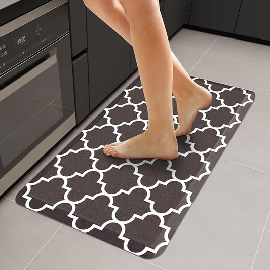 WISELIFE Anti Fatigue Floor Mat - 4/5 Inch Thick Kitchen Mat Non Slip Waterproof Heavy Duty Ergonomic Comfort Mat Durable for Home, Office, Sink, Laundry,(20" x 39", Chocolate)