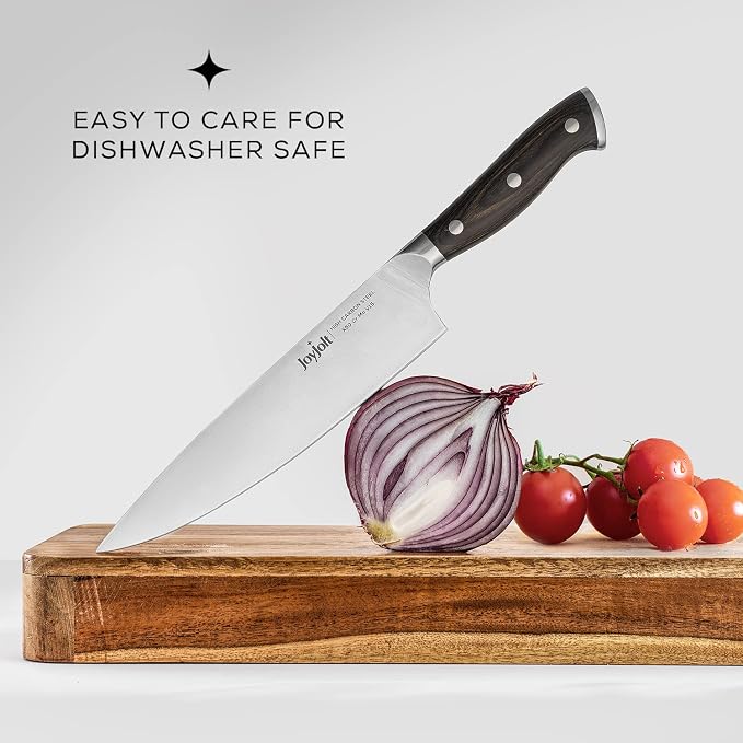 JoyJolt 8” Chef Knife, High Carbon x50 German Steel Kitchen Knife – Magnetic Gift Box.