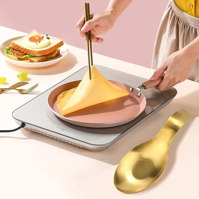 VanlonPro Stainless Steel Spoon Rest, Spatula Ladle Holder, Stainless Steel Utensil Spoon Rest Holder, Brushed Finish, Dishwasher Safe 9.8 x 3.7 Inch (Gold Fish Tail 1PC)