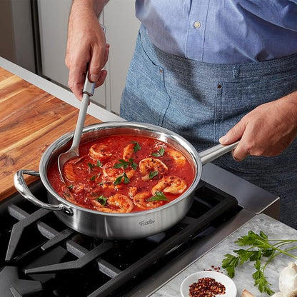 Fissler M5 Pro-Ply Stainless Steel 5 Piece Cookware Set, Made in Germany, Compatible with Induction, Gas, Electric Cooktops, 5-Ply Clad, Oven Safe up to 450°F