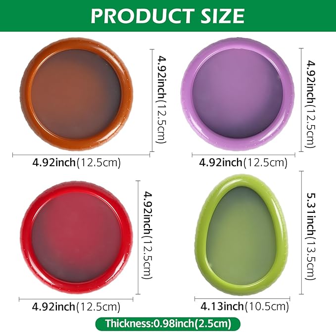 Avocado Saver and onion storage - Set of 4 Preventing Food Flavor Skewering Reusable Storage Containers for Fridge -Ideal for Garlic, Onions, Lemons, and Potatoes