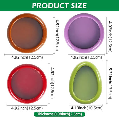 Avocado Saver and onion storage - Set of 4 Preventing Food Flavor Skewering Reusable Storage Containers for Fridge -Ideal for Garlic, Onions, Lemons, and Potatoes
