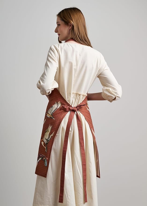 Maison d' Hermine 100% Cotton Apron for women with Pocket Kitchen Chef Apron for Men Cooking Spring Summer