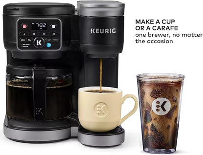 Keurig KD5600 K-Duo Hot & Iced Single Serve & Carafe Coffee Maker, 72oz Reservoir, MultiStream Technology (Gen 2), Black (Renewed)