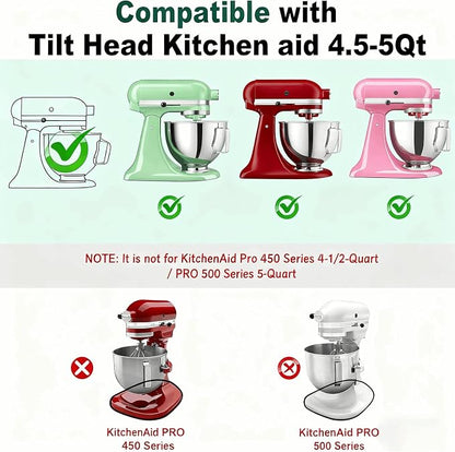 Bamboo Mixer Slider Compatible with KitchenAid 4.5-5 Qt Tilt-Head Stand Mixer, Appliance Sliding Mat Accessories for Kitchen Aid, Countertop Moving Tray Attachments Fits for KitchenAid Artisan