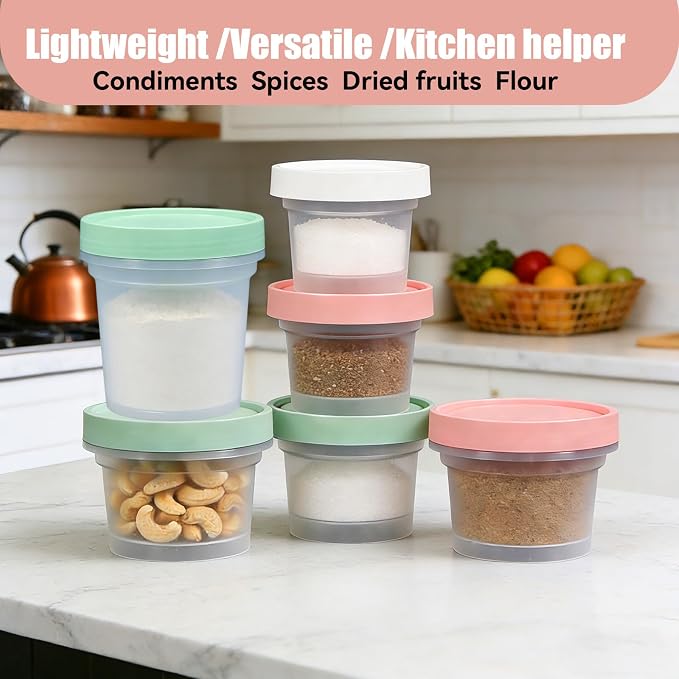 ASEVAT 12 Pack 3.34 oz Food Storage Containers with Twist Lids – Leakproof BPA-Free Soup Containers, Microwave/Dishwasher Safe Freezer Containers for Meal Prep, Leftovers & Takeout