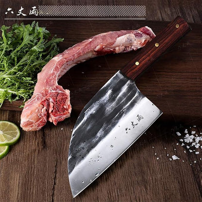 Ultra-Sharp Composite High Carbon Steel Handmade Forged Chef Knife and Vegetable Knife No-Slip Labor-saving Wooden Handle Chinese Knife