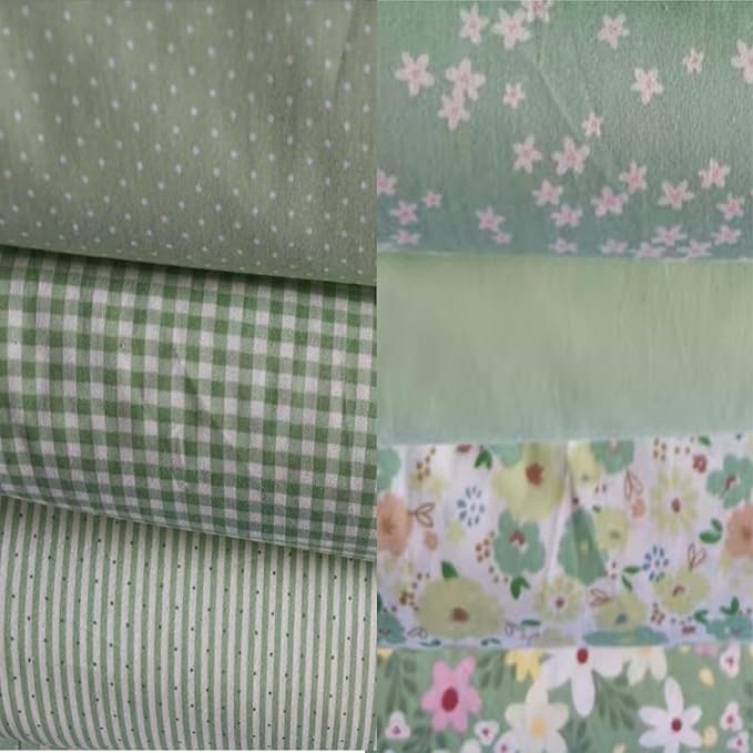 7 pcs 20" x 20" Cotton Fabric DIY Making Supplies Quilting Patchwork Fabric Fat Quarter Bundles DIY for Quilting Cotton Patchwork Cushions (Blue Cat, 20" x 20")