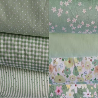 7 pcs 20" x 20" Cotton Fabric DIY Making Supplies Quilting Patchwork Fabric Fat Quarter Bundles DIY for Quilting Cotton Patchwork Cushions (Blue Cat, 20" x 20")