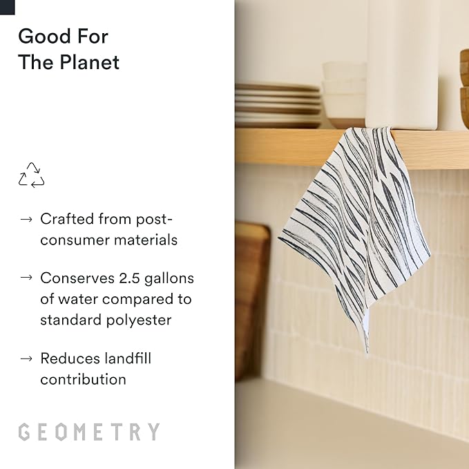 GEOMETRY Kitchen Dish Cloths - Quick Dry Dishcloths for Kitchen - Premium Dish Rags with Geoweave - 3-Pieces Tiny Petals