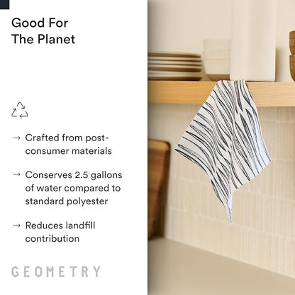 GEOMETRY Kitchen Dish Cloths - Quick Dry Dishcloths for Kitchen - Premium Dish Rags with Geoweave - 3-Pieces Tiny Petals
