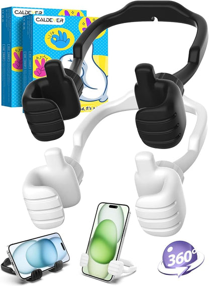 Gifts for Teens Boys Girls Adults Fathers Day Cell Phone Stand: UPGRADE Adjustable Thumbs Up Lazy Phone Holder for Desk Cool Gadgets for Men Women Husband Wife Dad Fun Stocking Stuffers Birthday Gift