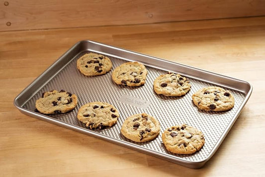 David Burke 15x10 Cookie Sheet – Carbon Steel, PFTE & PFOA Free, Oven Safe, Non-Toxic, Perfect for Baking and Roasting – Bronze