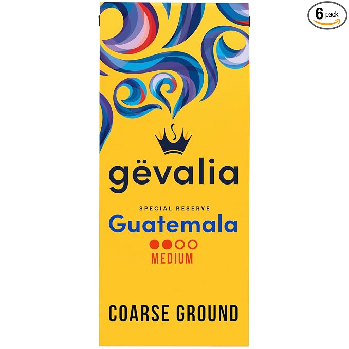 Gevalia Special Reserve Guatemala Single Origin Medium Roast Coarse Ground Coffee, 10 oz. Bag (Pack of 6)