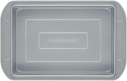 Farberware Nonstick Bakeware Rectangular Cake Pan with Lid, Cake Pans For Baking, 9-Inch x 13-Inch, Gray