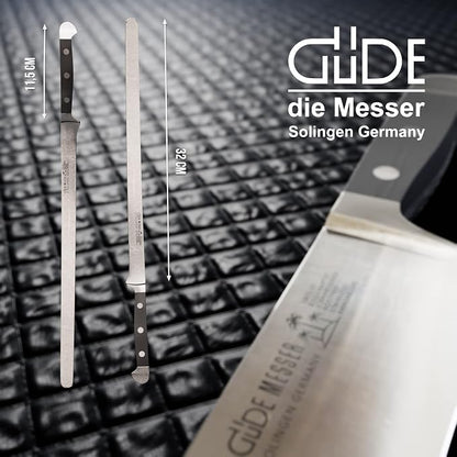 Güde Alpha Series Hand Forged/Sharpened Salmon Slicer, 12-in - Ice Hardened Steel - Made in Solingen, Germany Since 1910