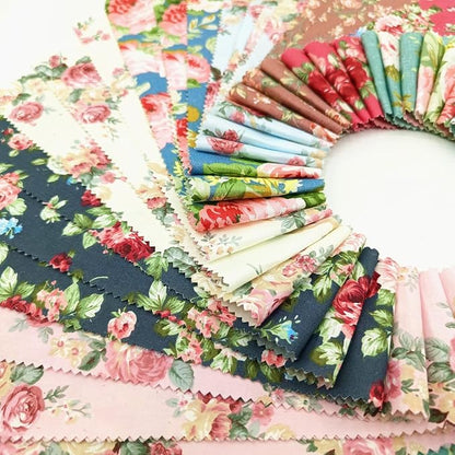 42Pcs Cotton Washi Jelly Roll Fabric Strips - 2.5×19.6 Inch Pre-Cut Quilting Bundles for Sewing, Patchwork | DIY Cushions, Table Runners, Home Decor