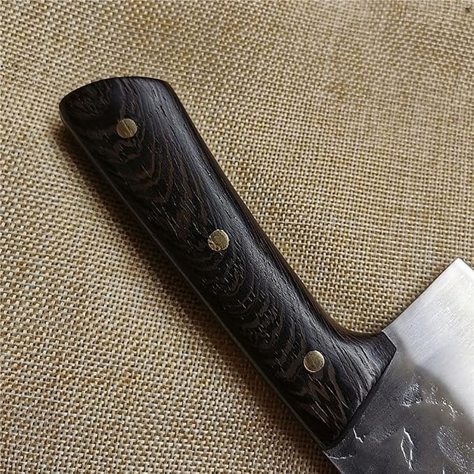 kitchen knives, 7.5-Inch Cleaver Knife Professional Handmade Forged High Carbon Steel Butcher Knife for Vegetable Meat Cleavers with Wood Handle for Family Restauran