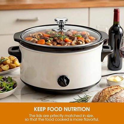 Oval Glass Lid 4 Quart Replacement for Hamilton Beach 33443 Slow Cooker, 4qt Slow Lid Replacement, Clear Cooker Lid Replacement Part