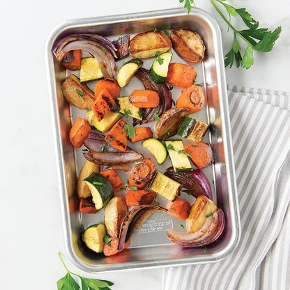 Nordic Ware Naturals® Quarter Sheet with Oven-Safe Nonstick Grid & 1/8 Sheet Pan, 1-Pack, Aluminum