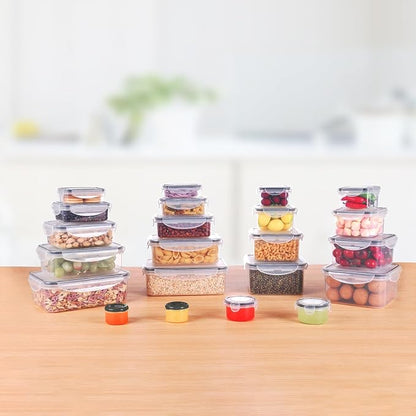 MTR 44PC Value Pack FOOD Storage Containers BPA Free Kitchen Storage Dishwasher Safe Microwave Safe Freezer Safe Airtight Silicone Containers Leakproof & Reusable (44)