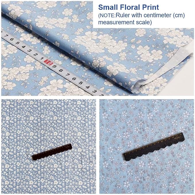 100% Cotton Boys Fabric Squares,5 Inch Quilting Supplies Clearance Blue Floral Fabric Precut Bundles for Sewing Project and DIY Crafts(42Pcs) …